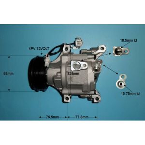 Compressor (AirCon Pump) Mazda RX 8 2.6 WANKEL Petrol (Oct 2003 to Jun 2012)