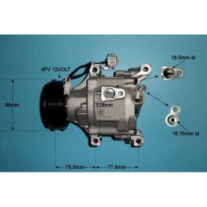 Compressor (AirCon Pump) Mazda MX 5 1.6 16v Petrol (Sep 2003 to Oct 2005)