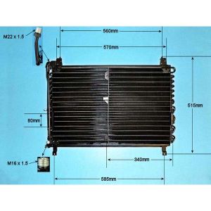 Condenser (AirCon Radiator) Mercedes S Class (W126) 3.0 300SE/SEL Petrol (Sep 1985 to Oct 1987)
