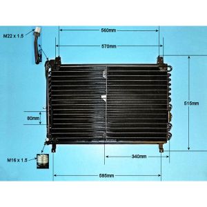 Condenser (AirCon Radiator) Mercedes S Class (W126) 4.1 420SE/SEL Petrol (Oct 1985 to Jun 1991)