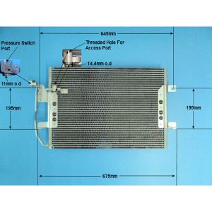 Condenser (AirCon Radiator) Mercedes Vaneo 1.7CDi Diesel (Feb 2002 to Jul 2005)