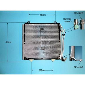 Condenser (AirCon Radiator) Mercedes C Class (W202) 2.2 C200 CDi Diesel (Mar 1998 to May 2000)