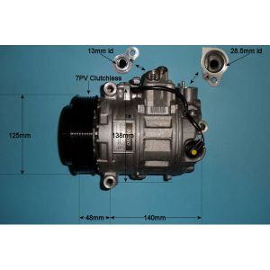 Compressor (AirCon Pump) Mercedes C Class (W203) 1.8 C180 Kompressor Petrol (May 2006 to Mar 2008)