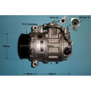 Compressor (AirCon Pump) Mercedes CLS (W219) 3.0 320CDi Diesel (Jan 2005 to Dec 2010)