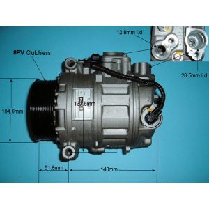 Compressor (AirCon Pump) Mercedes S Class (W221) 3.0 S320 CDi Diesel (Oct 2006 to Aug 2008)