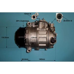 Compressor (AirCon Pump) Mercedes S Class (W221) 2.1 S250 CDi Diesel (Jan 2011 to Dec 2013)