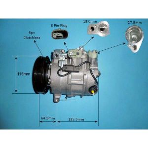 Compressor (AirCon Pump) Mercedes A Class (W176) 1.6 A 180 Petrol (Sep 2012 to May 2018)