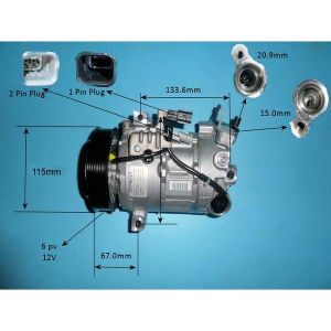 Compressor (AirCon Pump) Nissan Qashqai 2.0 Petrol (Oct 2015 to 2023)