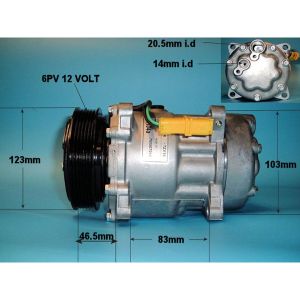 Compressor (AirCon Pump) Peugeot 807 2.2 HDi Diesel (Jan 2003 to Jun 2004)