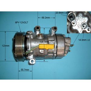 Compressor (AirCon Pump) Peugeot 307 2.0HDi Diesel (Oct 2003 to Jun 2005)