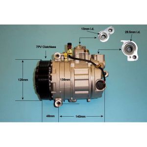 Compressor (AirCon Pump) Porsche Cayenne 4.5 Non Turbo Petrol (Oct 2003 to Dec 2006)