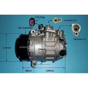 Compressor (AirCon Pump) Porsche Panamera 4.8 32v Turbo Petrol (Sep 2009 to Jul 2013)