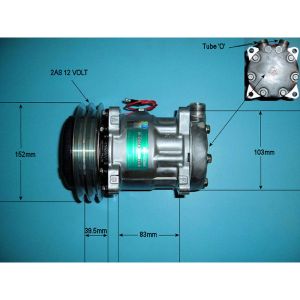 Compressor (AirCon Pump) Renault Agri Tractor 85-14TS Diesel (1990 to 2023)