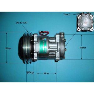 Compressor (AirCon Pump) Renault Agri Tractor 75-32TX Diesel (1990 to 2023)