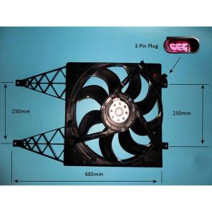 Radiator Cooling Fan Skoda Fabia MK1 1.4 TDi Diesel (Apr 2003 to Mar 2007)