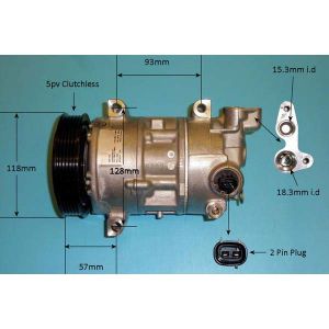 Compressor (AirCon Pump) Toyota Verso 1.6 D4D Diesel (Nov 2013 to Aug 2018)