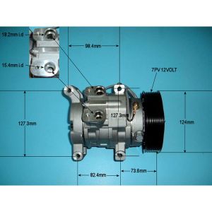 Compressor (AirCon Pump) Toyota Hi-Lux 3.0 D4d Diesel (Aug 2005 to May 2015)
