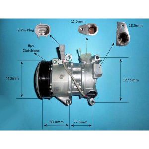 Compressor (AirCon Pump) Toyota Yaris 1.4 D4D Diesel (Sep 2011 to Jul 2014)