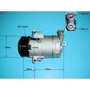 Compressor (AirCon Pump) Vauxhall Astra H MK5 1.9 CDTi 150BHP Diesel (Feb 2004 to Dec 2009)