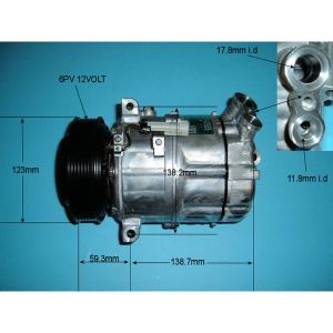 Compressor (AirCon Pump) Vauxhall Signum 2.2 TDi Diesel (Jul 2003 to May 2008)