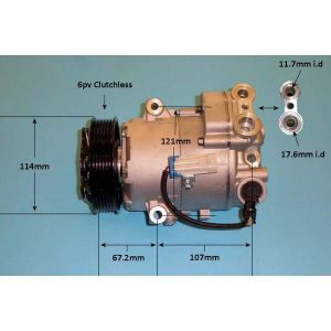 Compressor (AirCon Pump) Vauxhall Meriva B (10-) 1.3 CDTi Diesel (Jun 2010 to 2023)