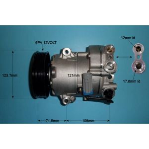 Compressor (AirCon Pump) Vauxhall Astra J MK6 1.4 16v Petrol Automatic (Dec 2009 to Jan 2012)