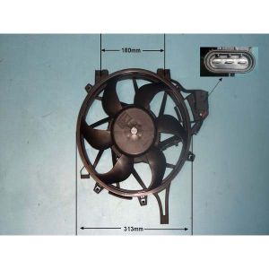 Condenser Cooling Fan Vauxhall Corsa C 1.7Di Diesel (Sep 2000 to Sep 2003)