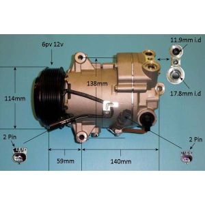 Compressor (AirCon Pump) Vauxhall Zafira MK3 (P12) 2.0 BiTurbo Diesel Automatic (Jan 2013 to 2023)