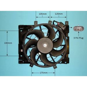 Radiator Cooling Fan Vauxhall Zafira MK2 2.0 16v Petrol (Aug 2005 to Nov 2014)