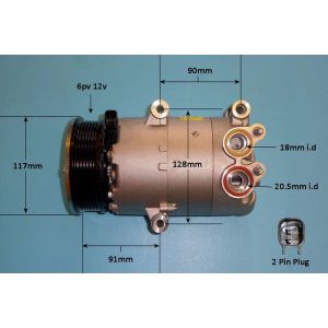 Compressor (AirCon Pump) Volvo V60 1.6 T4F Petrol (Apr 2011 to Dec 2015)