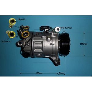 Compressor (AirCon Pump) Volvo S60 MK2 2.0 D4 Diesel (Apr 2010 to Dec 2014)