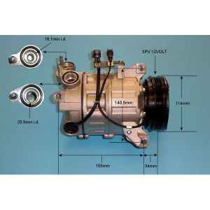 Compressor (AirCon Pump) Volvo S60 MK2 2.0 D4 Diesel (Apr 2010 to Dec 2014)