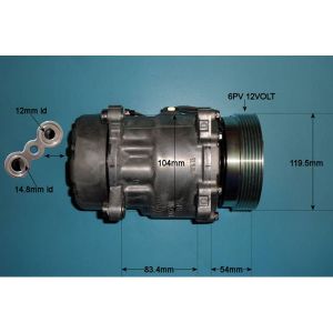 Compressor (AirCon Pump) VW Sharan 1995-2010 1.8 20v Petrol (Apr 1997 to Mar 2000)