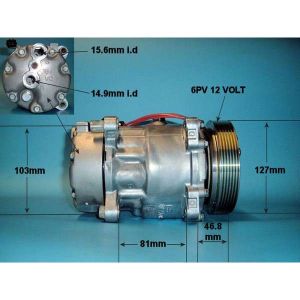 Compressor (AirCon Pump) VW Transporter 2.4TDi Diesel (Sep 1990 to Sep 1996)