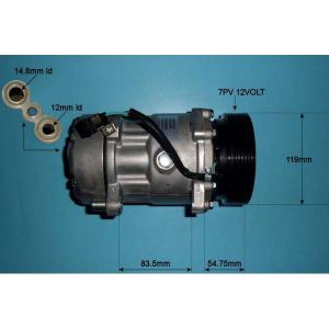 Compressor (AirCon Pump) VW Sharan 1995-2010 2.8 VR6 Petrol (Sep 1995 to Mar 2000)