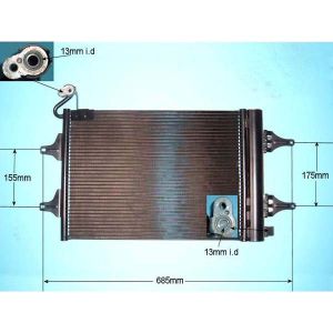 Condenser (AirCon Radiator) VW Polo Classic / Saloon 1.6 Petrol (Sep 2002 to 2023)