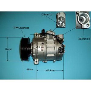 Compressor (AirCon Pump) VW Touareg 4.2 V8 Petrol (May 2005 to Mar 2006)