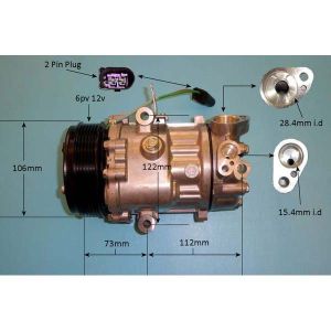 Compressor (AirCon Pump) VW Load UP 1.0 EcoFuel Petrol (Dec 2014 to 2023)