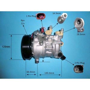 Compressor (AirCon Pump) Audi A6 2.0 40 TDi mild Hybrid Diesel (May 2018 to 2025)