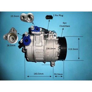 Compressor (AirCon Pump) BMW 320 2.0 TD N47 (E91) Diesel (Jun 2005 to Aug 2008)