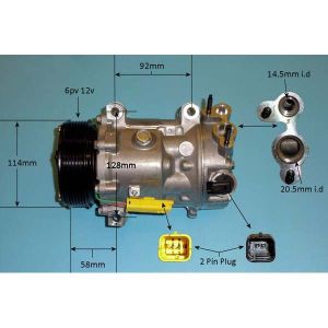 Compressor (AirCon Pump) Citroen DS5 2.0 HDi Hybrid Diesel (Jul 2015 to 2025)