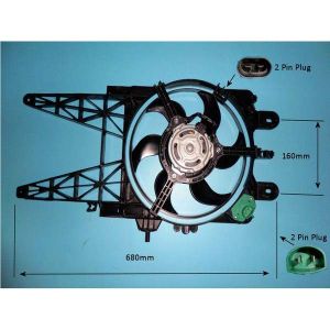 Radiator Cooling Fan Fiat Punto MK2 188 (99-12) 1.2 16v Petrol (Jul 2003 to Dec 2010)