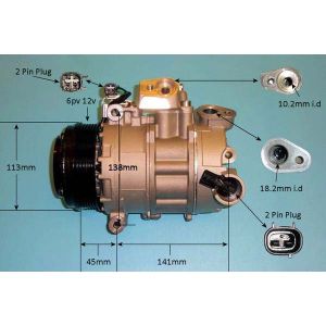 Compressor (AirCon Pump) Ford Kuga 1.5 Tdci Diesel (Jul 2016 to Jun 2019)