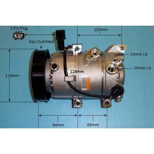 Compressor (AirCon Pump) Hyundai i 30 1.6 GDi Petrol (Dec 2012 to Dec 2016)