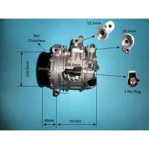 Compressor (AirCon Pump) Jaguar XF 4.2 KOMPRESSOR Petrol (Mar 2008 to Apr 2015)
