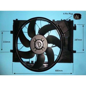 Radiator Cooling Fan Mercedes C Class (W203) 1.8 C230 Kompressor Petrol (May 2004 to Aug 2005)