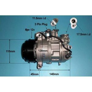 Compressor (AirCon Pump) Mercedes Vito (W447) (14-) 2.2 CDi Diesel (Oct 2014 to 2023)