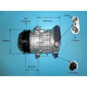 Compressor (AirCon Pump) Vauxhall Corsa E (2014-) 1.0 B10XFT Petrol (Aug 2014 to 2023)