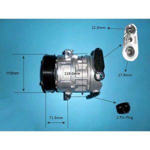 Compressor (AirCon Pump) Vauxhall Corsa E (2014-) 1.2 Petrol (Aug 2014 to 2023)