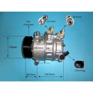Compressor (AirCon Pump) VW Transporter 2.0 TDi Diesel (May 2015 to 2023)